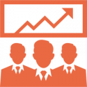 IconChart Icon Chart over Businessmen