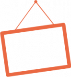 IconFrame Icon of empty sign that looks like a window sign.